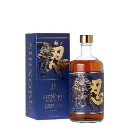 Shinobu 15 Years Old Pure Malt Whisky, Mizunara Oak Finish 