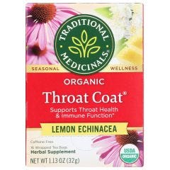 Traditional Medicinals, Tea Throat Coat Lemon, 6x16Bag