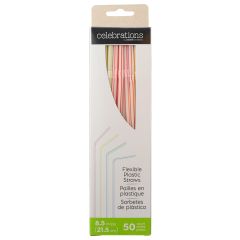 Creative Converting, Straws Assorted Color, 12x50EA