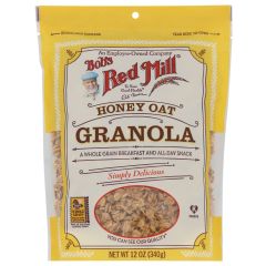 Bobs Red Mill Cereal Granola Honey Oat, 4x12Oz