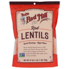 Bobs Red Mill, Lentils Red, 4x27Oz
