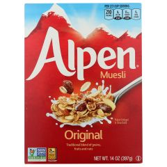 Alpen Cereal Muesli Original With Raisins, 12x14Oz