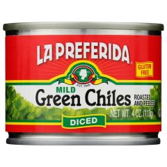 La Preferida, Chile Ground Diced Mild, 24x4Oz