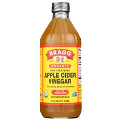 Bragg, Vinegar Apple Cider Unfiltered Organic, 12x16Oz