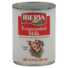 Iberia Milk Evaporated, 24x12Oz