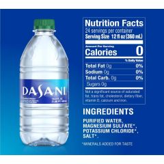 DASANI Purified Water Bottles, 16.9 fl oz, 24 Pack