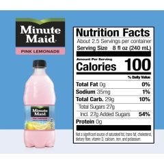 Minute Maid Pink Lemonade Bottles, 20 fl oz, 24 Pack