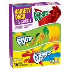 Betty Crocker, Roll-Ups, Fruit By The Foot, Gushers, 6x10.2Oz