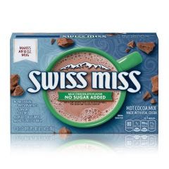 Swiss Miss, No Sugar Added Milk Chocolate Flavor Hot Cocoa Mix Envelope, 12x5.84Oz