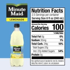 Minute Maid Lemonade Bottles, 16.9 fl oz, 6 Pack, 4 Sets