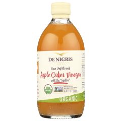 De Nigris Apple Ciger Vinegar, Og2, At Least 95% Organic, 6x17Fz