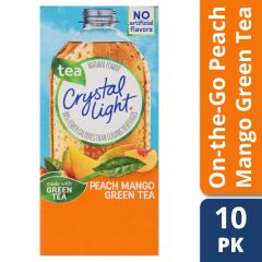 Crystal Light, Peach Mango Green Tea On-the-go Powdered Drink Mix Packets, 12x.8Oz