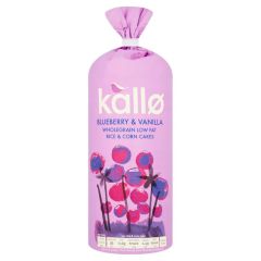 Kallo Blueberry & Vanilla Wholegrain Rice & Corn Cakes 6X130G
