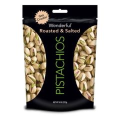 Wonderful Pistachios In Shell Stand Up Pouch, 10x8Oz