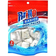Brillo, Dishwasher Packs 9 Pods, 12x5.05Oz