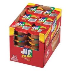 Jif, Peanut Butter Creamy Cup To Go, 36x1.5Oz