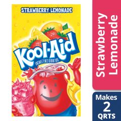 Kool-aid, Unsweetened Strawberry Lemonade Artificially Flavored Powdered Soft Drink Mix Packet, 48x.19Oz