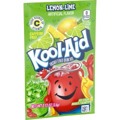 Kool-aid, Unsweetened Lemon Lime Artificially Flavored Powdered Soft Drink Mix Packet, 48x.13Oz