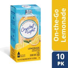 Crystal Light, Sugar Free Lemonade Powdered Drink Mix Packets, 12x1.4Oz