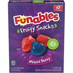 Funables, Fruit Snacks Mixed Berry, 8x8Oz