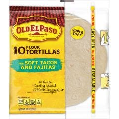 Old El Paso, Flour Tortilla Shells For Soft Tacos And Fajitas, 12x10Ct