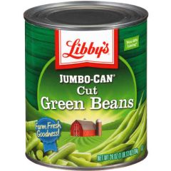Libby's, Jumbo Can Cut Green Beans, 12x28Oz