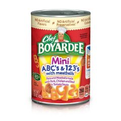 Chef Boyardee, Dinner  ABCs & 123s Meatballs, 24x15Oz