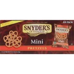 Snyders Pretzel Mini Bag Club Pack, 48x1.5Oz