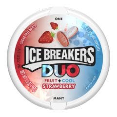 Ice Breakers, Duo Mints Strawberry, 8x1.3Oz