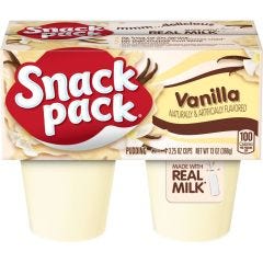 Snack Pack, Vanilla 4 Pack, 12x13Oz