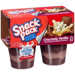 Snack Pack, Chocolate Vanilla 4 Pack, 12x13Oz