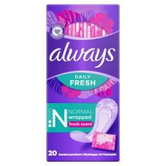 Always Daily Fresh Normal Wrapped Panty Liners, With Fresh Scent, 6x20ct