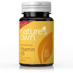 Natures Own D Vitamins Vitamin D3 Vegan 1x60's