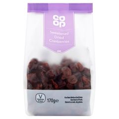 Co-op Sweetened Dried Cranberries 4x170g