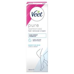 Veet Pure Hair Removal Cream Legs And Body Sensitive Skin, 6x100ml