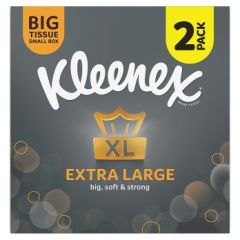 Kleenex Extra Large Tissues Even Bigger Tissues For When You Need A Little Extra, Compact Twin Pack, 12x2x44ct