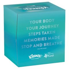 Kleenex Supporting Mind, Single Cube Tissue Box, 12x48ct