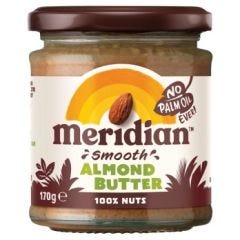 Meridian 100% Nuts Almond Butter Smooth 6x170g