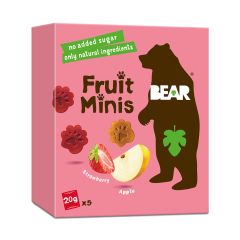Bear, Fruit Minis Strawberry+Apple, 4x5x20g
