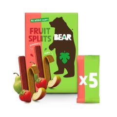 Bear, Splits Strawberry/Apple, 8x5x20g