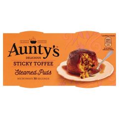 Aunty's Delicious Sticky Toffee Steamed Puds 2 Pack 95G