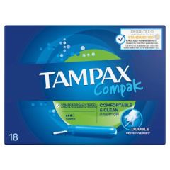 Tampax Compak Super Tampons With Applicator, 6x18ct