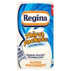 Regina Thirst Pockets Kitchen Roll 100 Bigger Sheets, 6x1ct