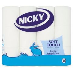 Nicky Soft Touch Toilet Roll 12 5X12Roll, 5x12ct