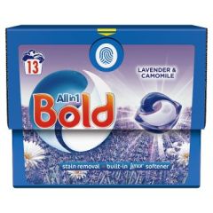 Bold All-In-1 Pods, Washing Liquid Capsules 13 Washes, Lavender & Camomile, 4x13ct