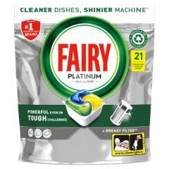 Fairy Platinum All In One Dishwasher Tablets Lemon, 6x21ct