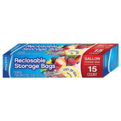 Easy-Pack, Gallon Zip Bags, 6x15Ct