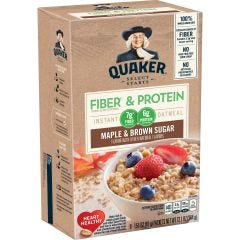 Quaker, Select Start Fiber And Protein Maple And Brown Sugar Instant Oatmeal, 12x12.1Oz