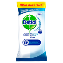 Dettol Cleansing Surface Wipes 3X110 Large Wipes