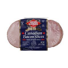 Frozen-Dietz & Watson Canadian Bacon, 12x6Oz